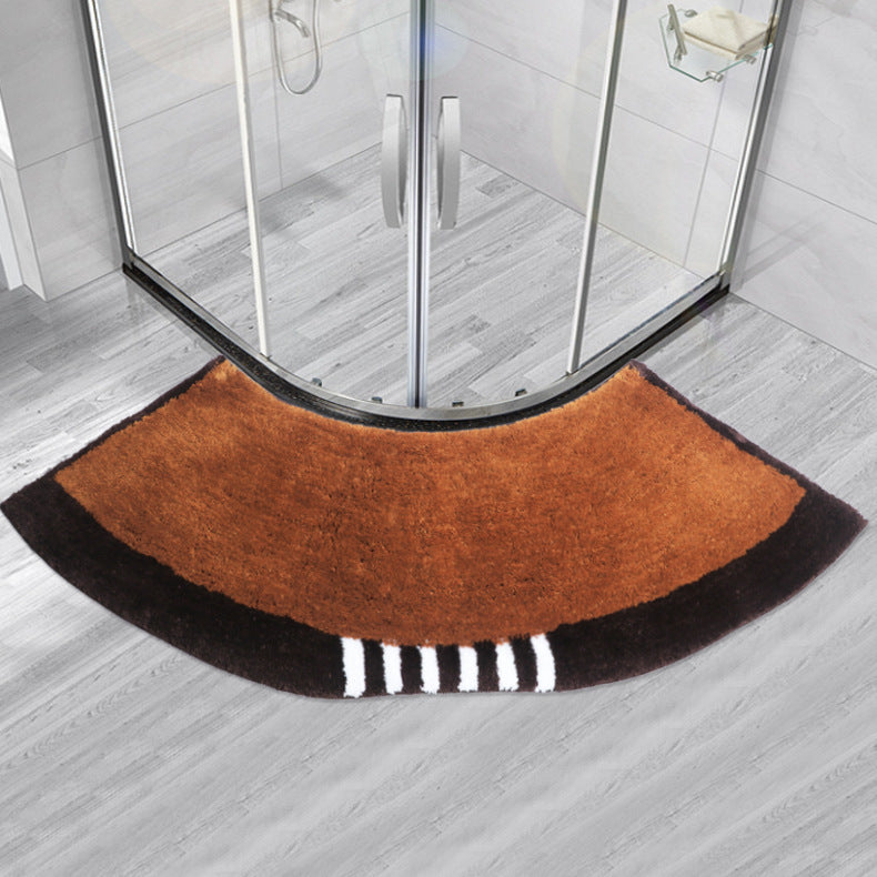 Non-Slip Fan-Shaped Bath Mat for Shower Room Door