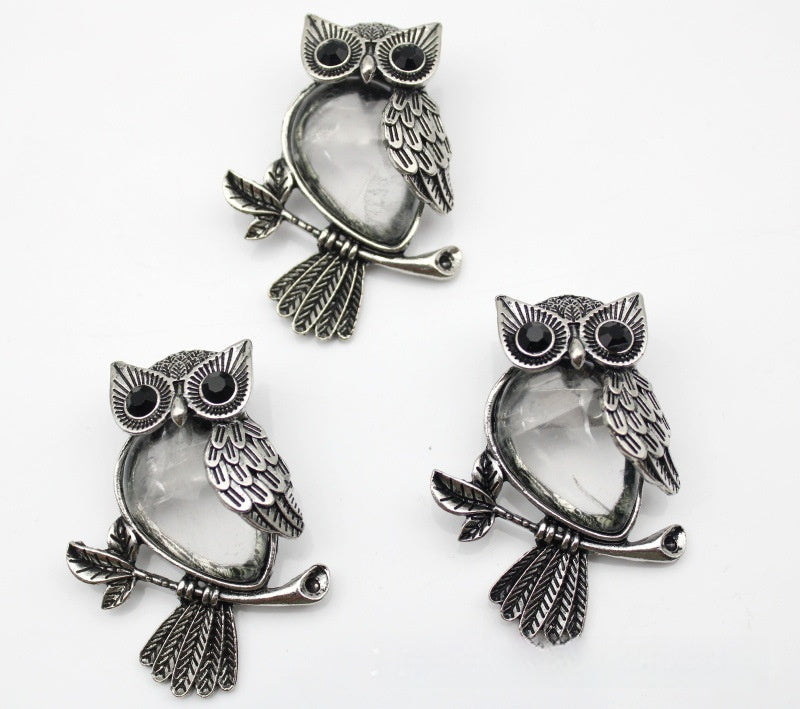 Buy DIY Alloy Owl Brooch with Crystals Stylish Pin Online