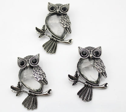 Buy DIY Alloy Owl Brooch with Crystals Stylish Pin Online