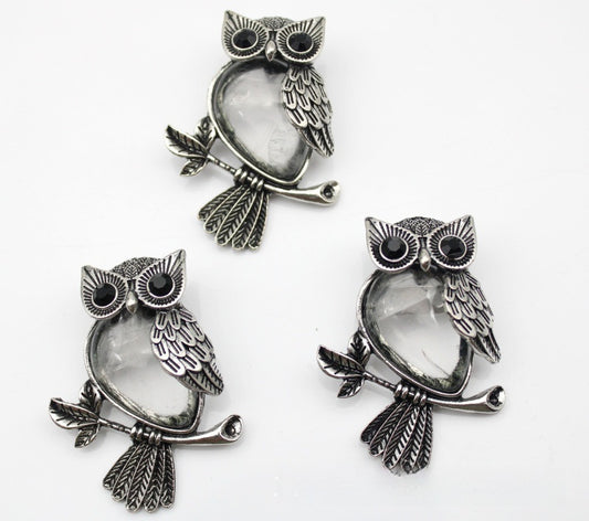 Buy DIY Alloy Owl Brooch with Crystals Stylish Pin Online