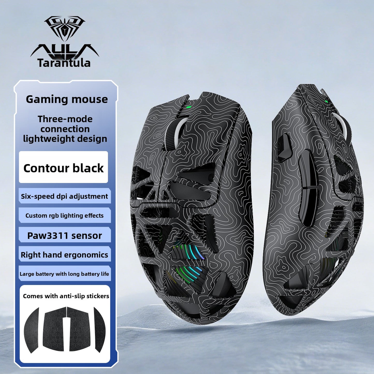 Tri-Mode Wireless Gaming Mouse Fast Response Gaming Device