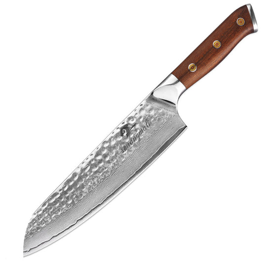Damascus Steel Chef Knife with Rosewood Handle Cooking Tool