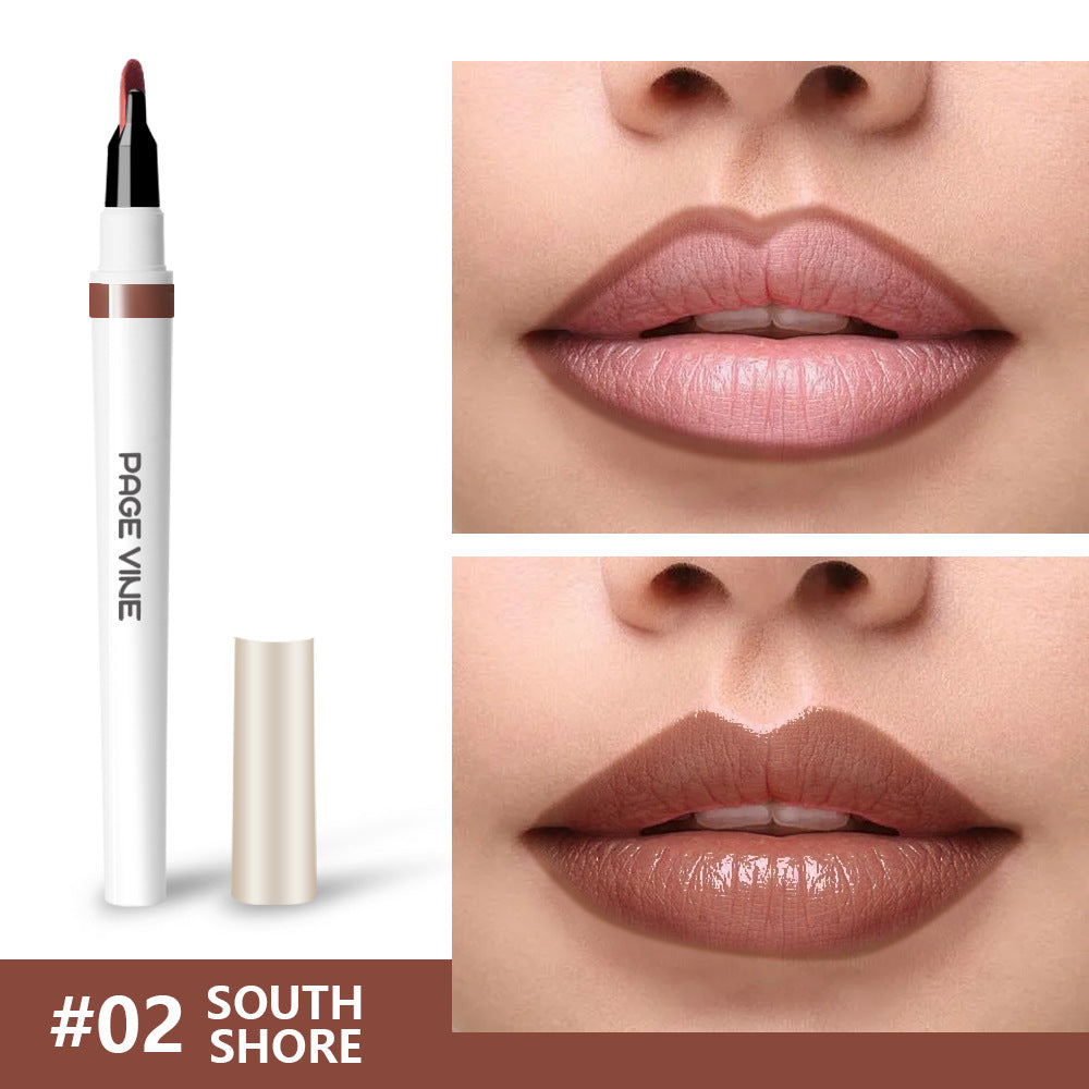 Lip Liner and Gloss Dual Set for Smooth, Long-Lasting Color