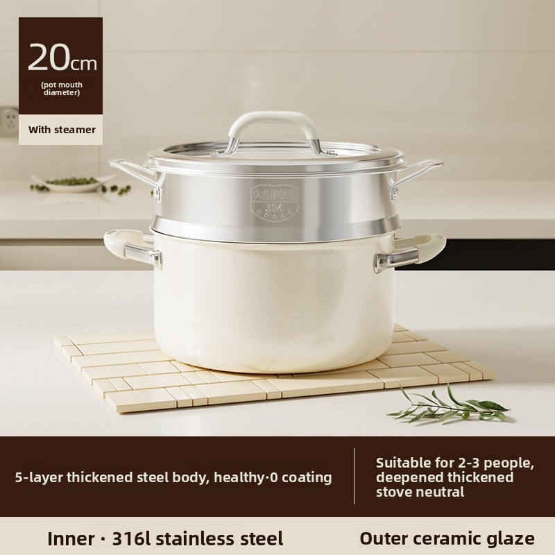 Stainless Steel Soup Pot for Daily Cooking and Kitchen Use