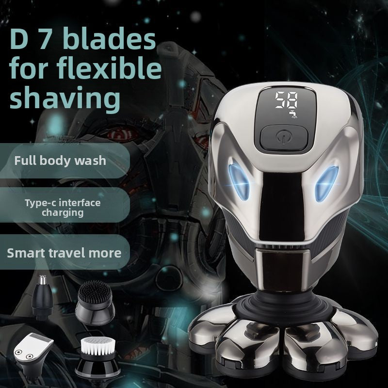7D Floating Head Electric Shaver with LED Display
