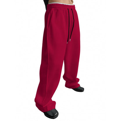 Buy Men’s Drawstring Waist Wide-Leg Loose Pants for Comfort