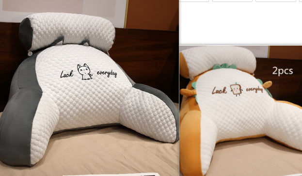Sofa Fluffy Cushion Triangle Reading Backrest Pillow Comfort