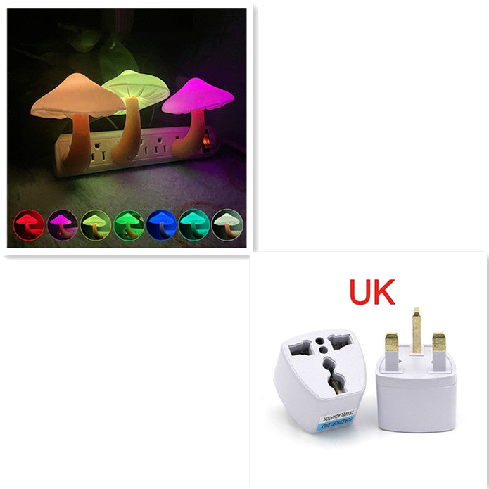 Buy LED Night Light Mushroom Lamp – Wall Socket Warm White Light