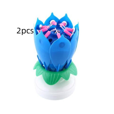 Buy First Musical Lotus Candle Colorful Birthday Cake Decor