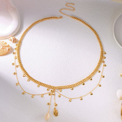 Hot Girl Party Body Chains Fashion Shell Scallop Pendant