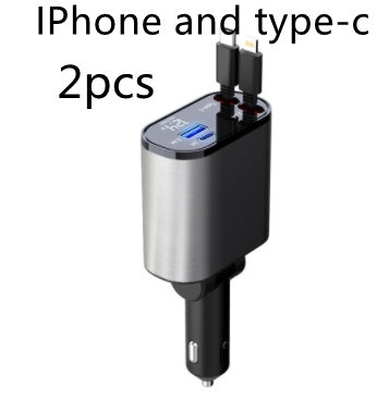 Metal Car Charger 100W Fast USB & TYPE-C Adapter for Your Car