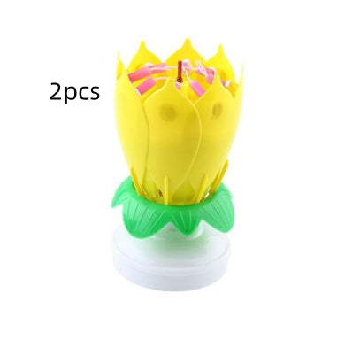 Buy First Musical Lotus Candle Colorful Birthday Cake Decor