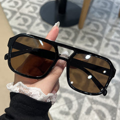 Black frame tea tint lenses
