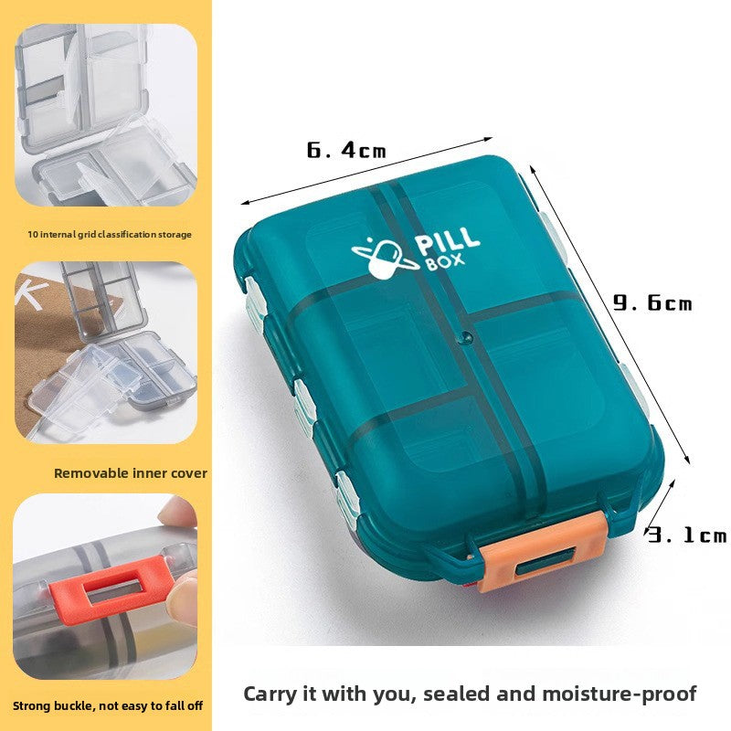 Portable Weekly Pill Organizer with Daily Reminder Use