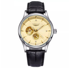 Silver case gold dial