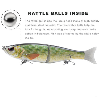 S-style Swimming Soft Tail Two-section Lure