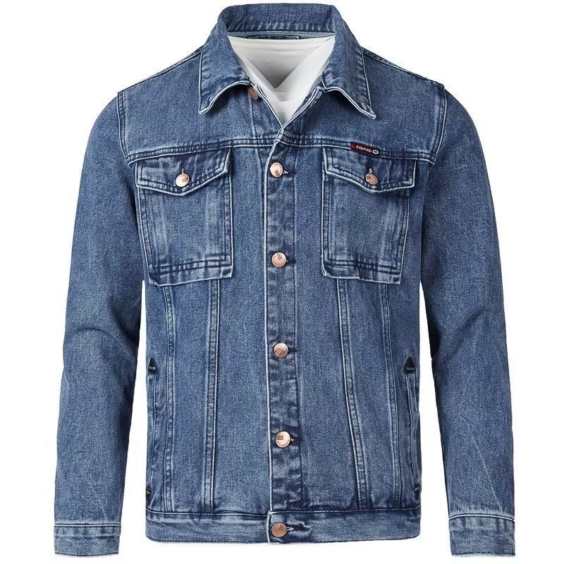 Buy Men’s Korean-Style Slim-Fit Denim Jacket for Trendy Look