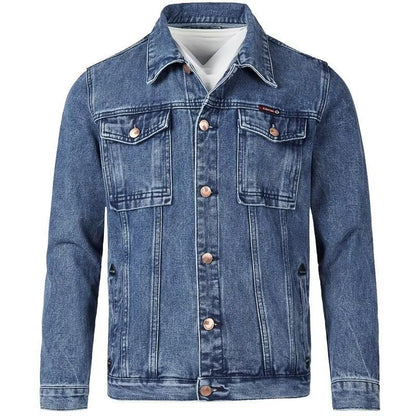 Buy Men’s Korean-Style Slim-Fit Denim Jacket for Trendy Look