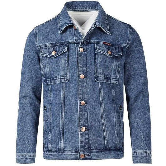 Buy Men’s Korean-Style Slim-Fit Denim Jacket for Trendy Look