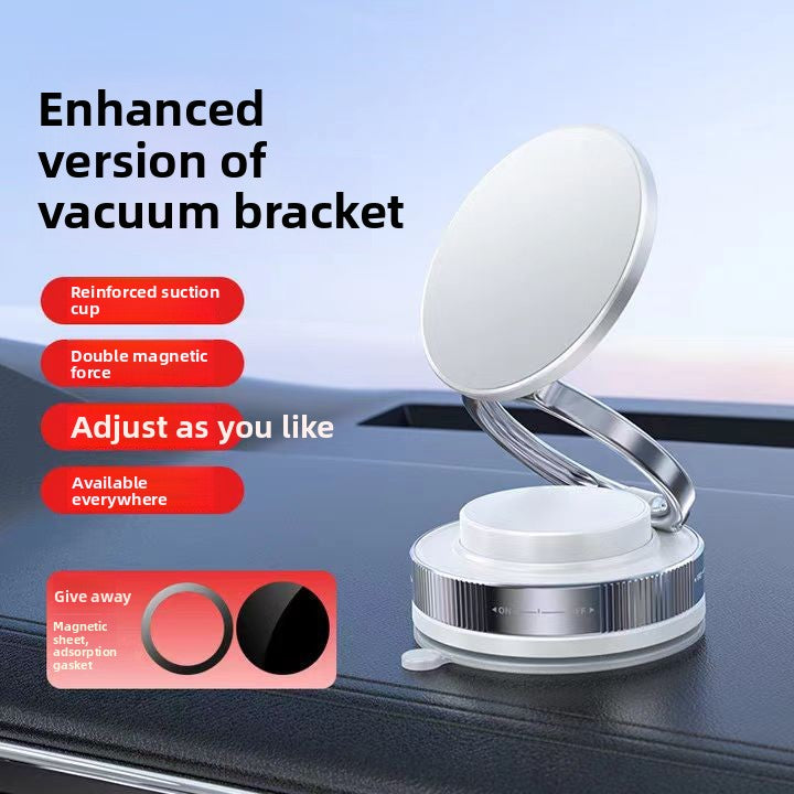 Magnetic Phone Holder With Rotation Charging Car Mount Gear