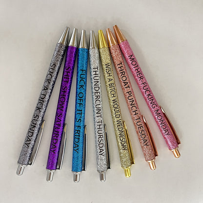 7PCs Retractable Ballpoint Pen