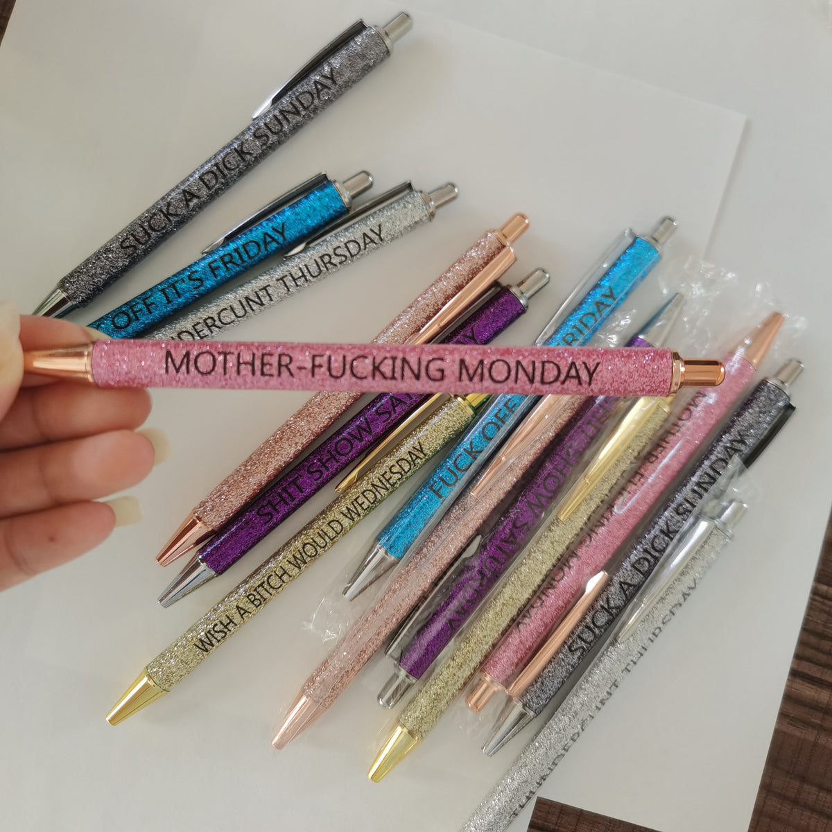 7PCs Retractable Ballpoint Pen