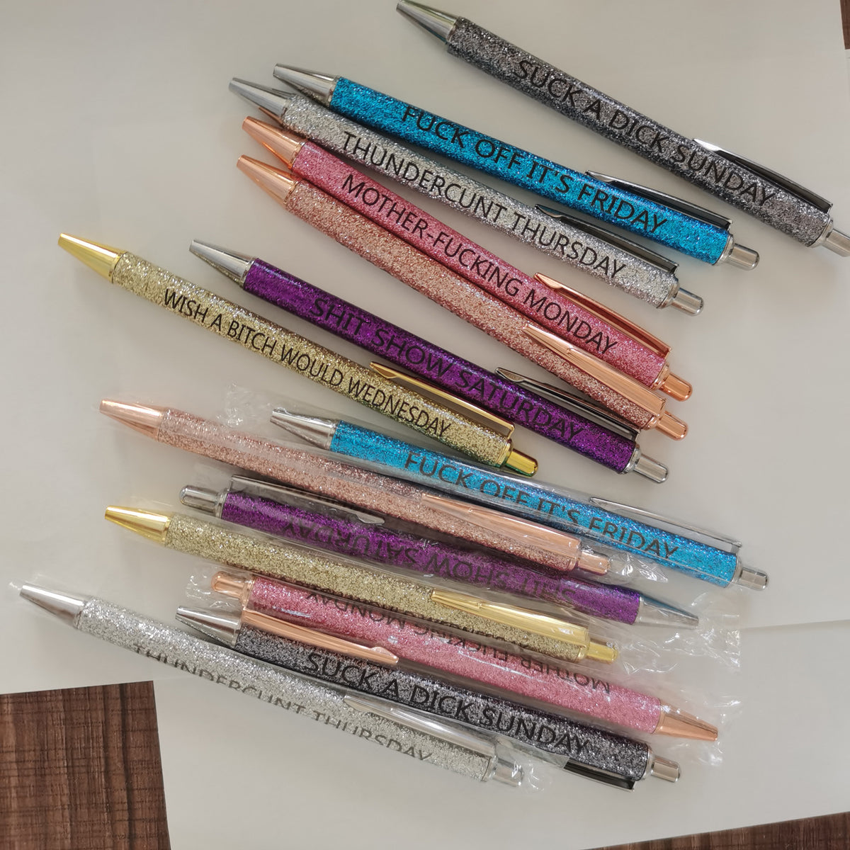 7PCs Retractable Ballpoint Pen