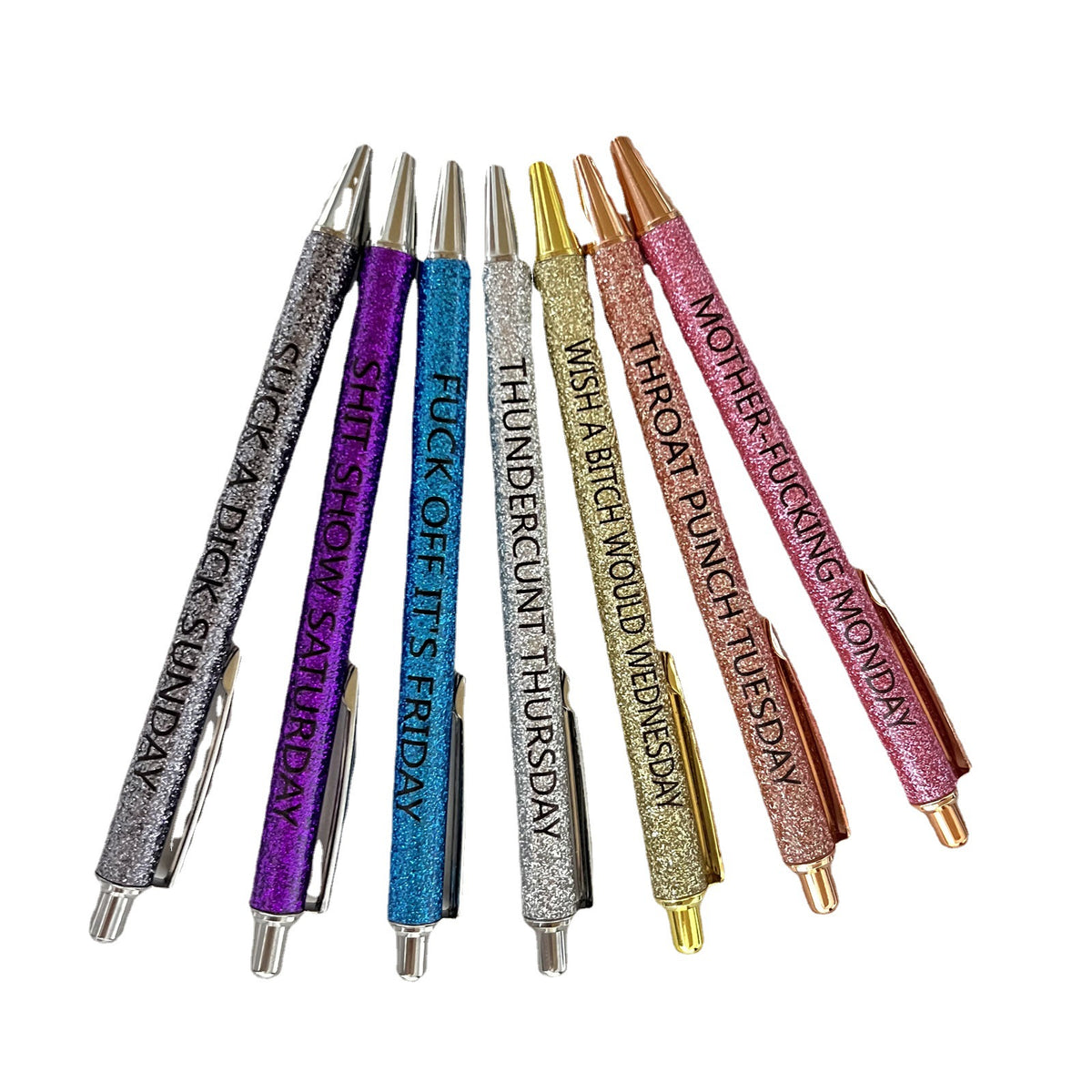 7PCs Retractable Ballpoint Pen