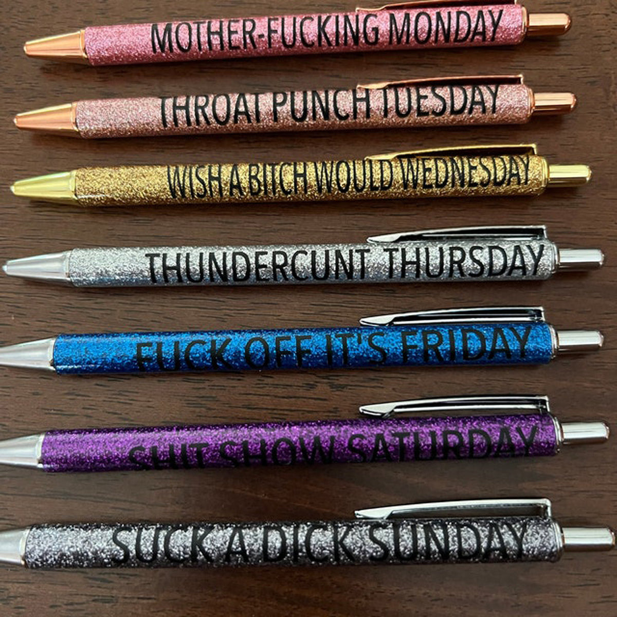 7PCs Retractable Ballpoint Pen