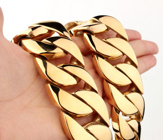 Men's Titanium Steel Necklace Stylish Vacuum Plating Casting