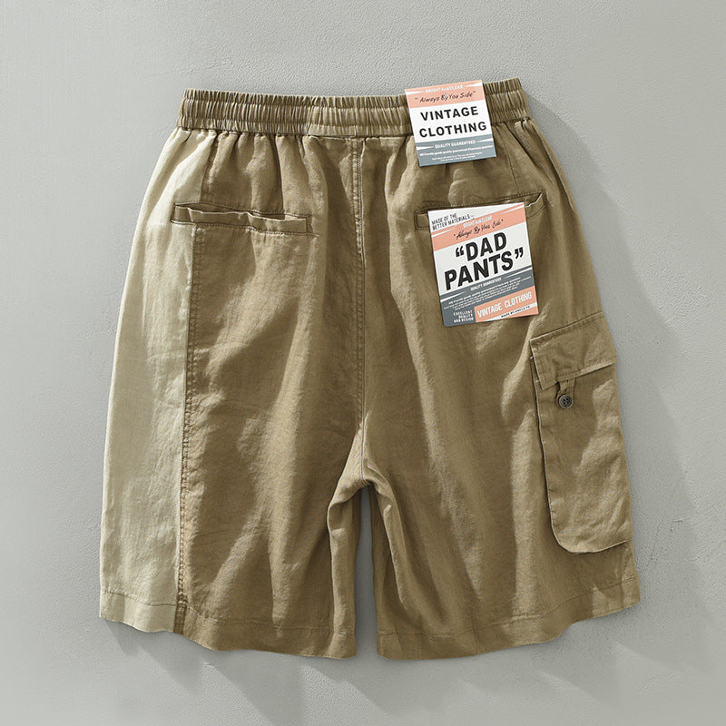 Men’s Loose Linen Pants – Trendy Color Matching for Comfort