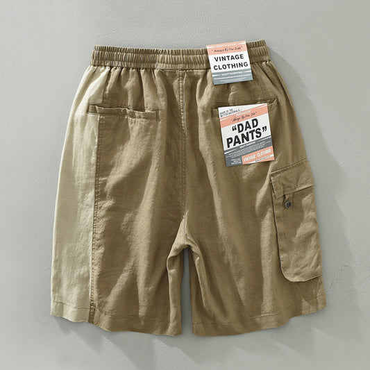 Men’s Loose Linen Pants – Trendy Color Matching for Comfort