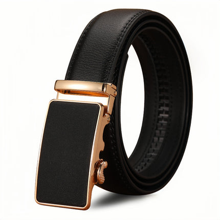 Men’s Genuine Leather Belt Automatic Buckle Stylish & Durable