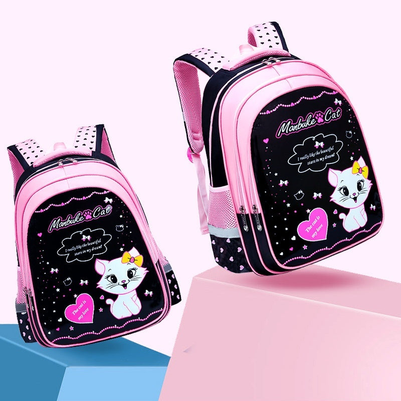 Kids School Cute Cat Print Backpack Fun & Stylish School Bag