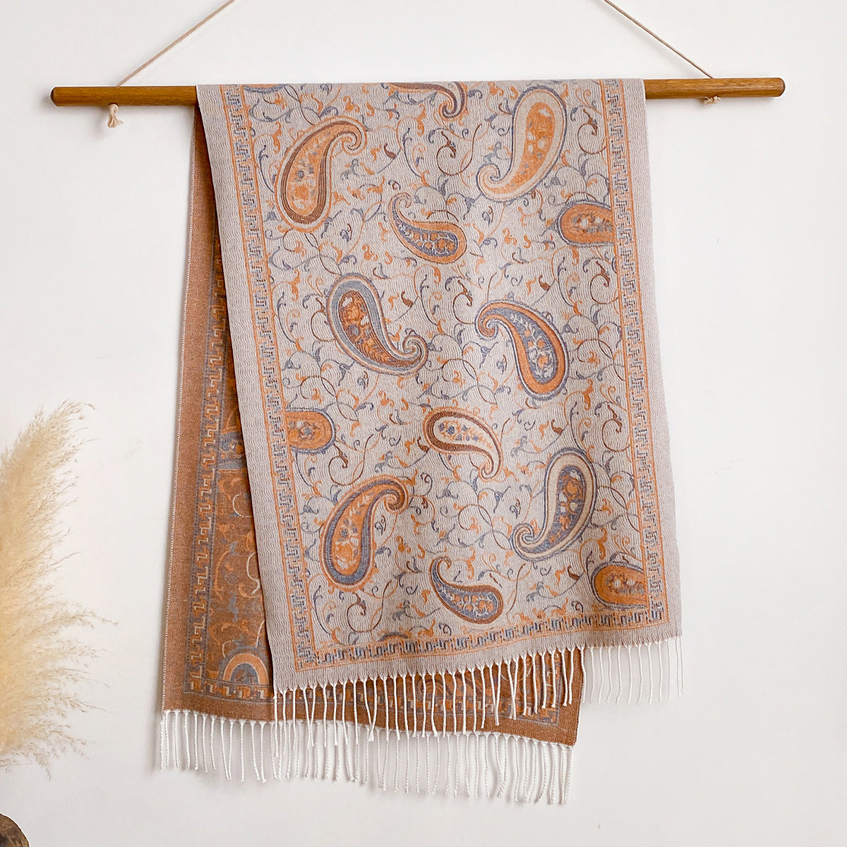 New Cashmere-look Scarf With Cashew Pattern for Women