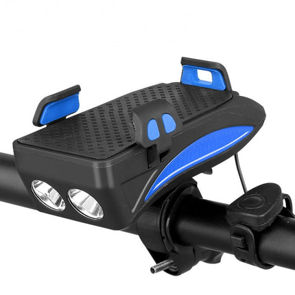Motorcycle Bicycle Phone Holder with Charging & Front Lamp
