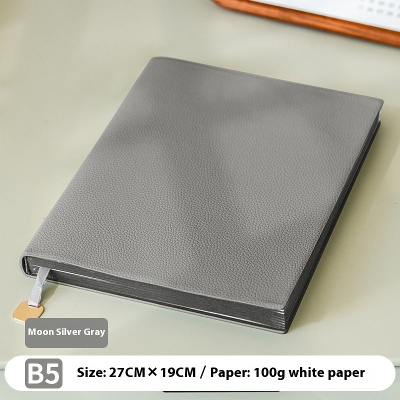 Soft Leather Covered Notebook with Litchi Pattern for Notes