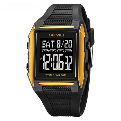 Lightweight Waterproof And Luminous Square Electronic Sports Watcha Classic And Stylish Choice