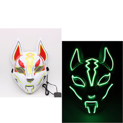 Glowing Cat Face Mask for Women Demon Slayer Cosplay & Party