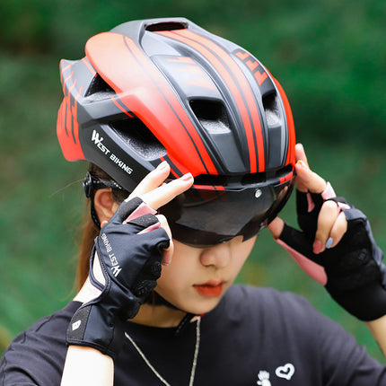 Buy Road & Mountain Bike Helmet with Goggles for Cycling Safety