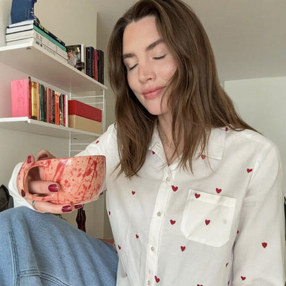 French Style Embroidered Cotton Shirt