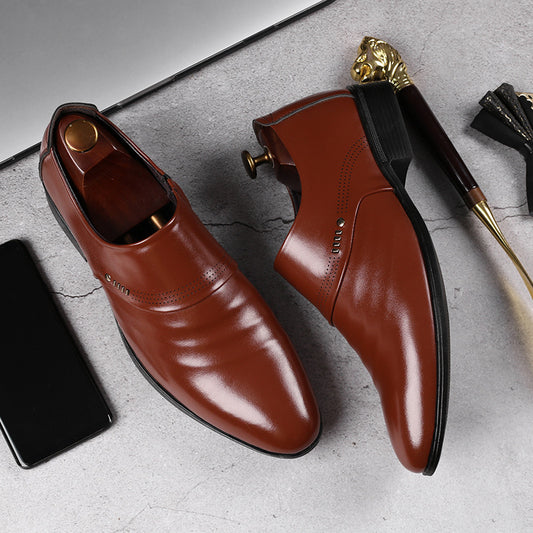 Buy Casual Pointed Toe Leather Shoes for Men Stylish Wear Daily