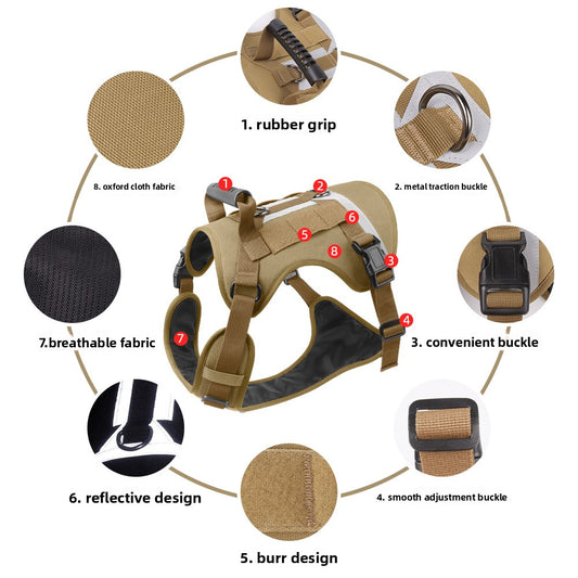 Tactical Reflective Dog Harness for Dogs Daily Walking Fit