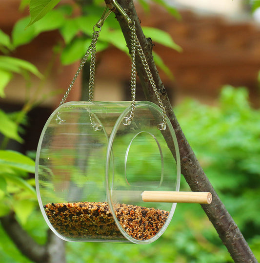 Acrylic Bird Food Box – Easy-to-Use Feeder for Your Birds