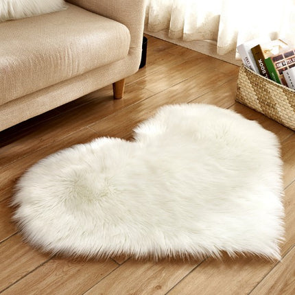 Buy Plush Heart Shaped Carpet – Fluffy Non-Slip Floor & Sofa Mat