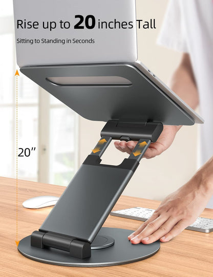 Buy Adjustable Laptop Stand in Aluminum for Ergonomic Desk Setup