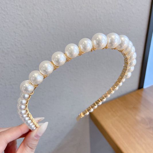 Buy Elegant Thin Pearl Headband for Girls and Women Fashion.