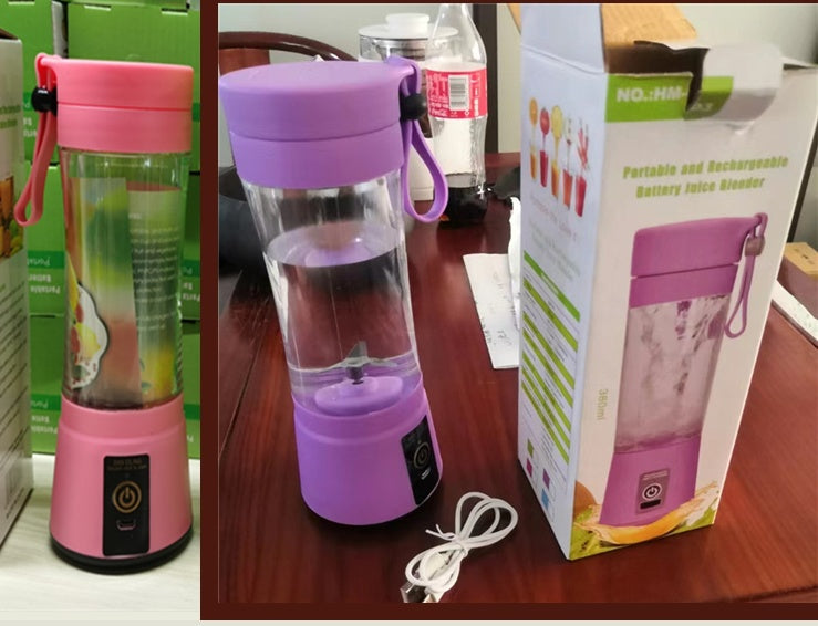 Buy Portable USB Rechargeable Blender 6 Blade Juicer Cup 380ML