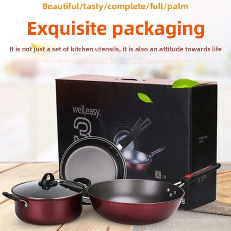 Nonstick Cookware Set Durable Pots and Pans for Home Meals