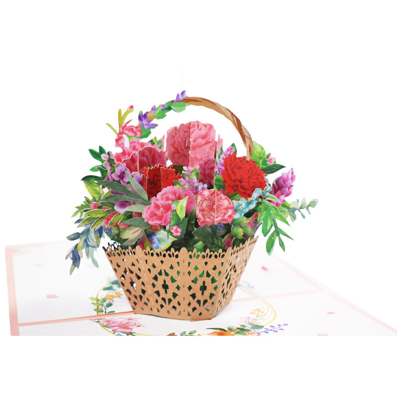 Buy 3D PopUp Flower Bouquet Card for Mom Wife Anniversary Gift